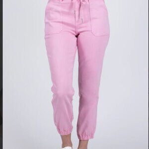 The Josie from Judy Blue: High-Rise Garment Dyed Denim Pink Jogger